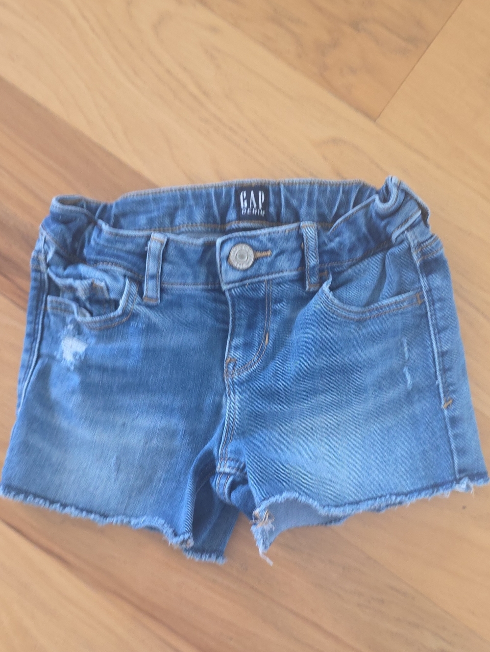 GAP Girls Blue Distressed Denim Shorts